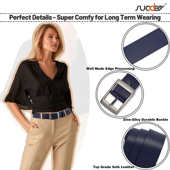 1562 Fashion Womens Leather Belts,wide Waist Belt With Pin Buckle For Jeans main image 4